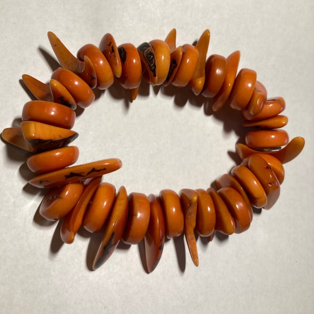 Tagua Orange Bracelet